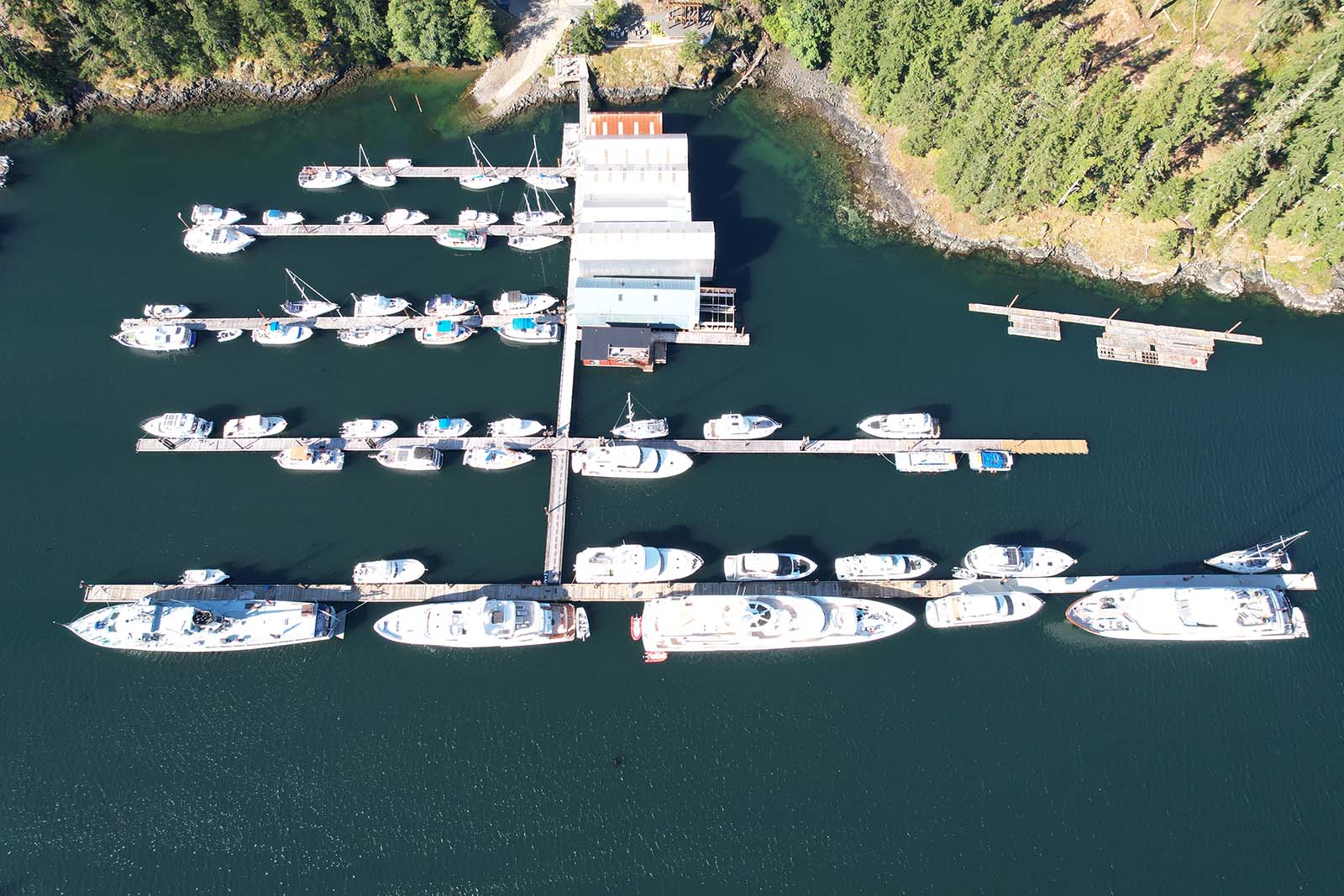 Deep Bay Marina arial view
